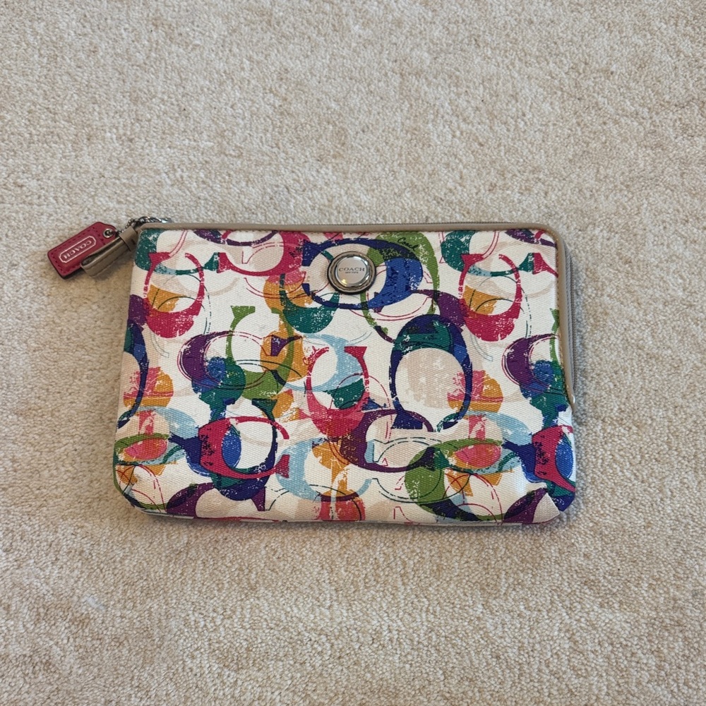 Coach Multicolor Patterned Clutch older collection around 2000s vintage